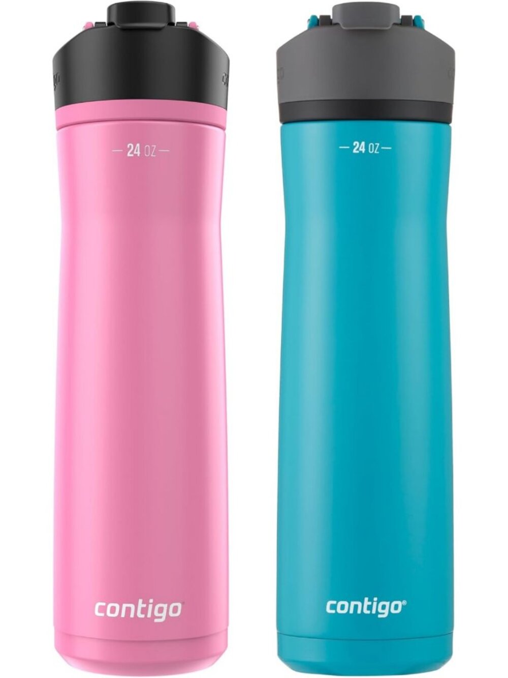 Stainless Steel 24 oz Water Bottle Set with AUTOSEAL Lid - Chill & Travel Ready